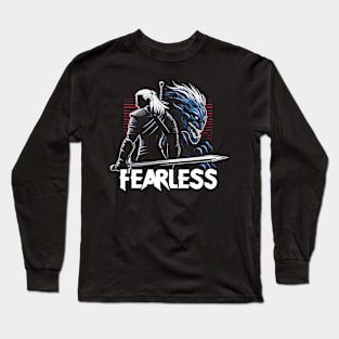 Fearless - Monster Slayer a Midnight Beast - Dark Fantasy Long Sleeve T-Shirt